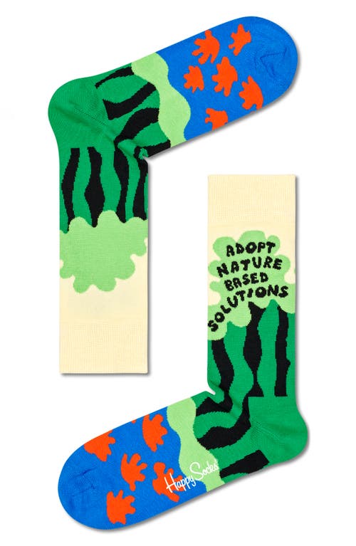 Happy Socks Nature Based Solutions Cotton Blend Crew Socks in Multi