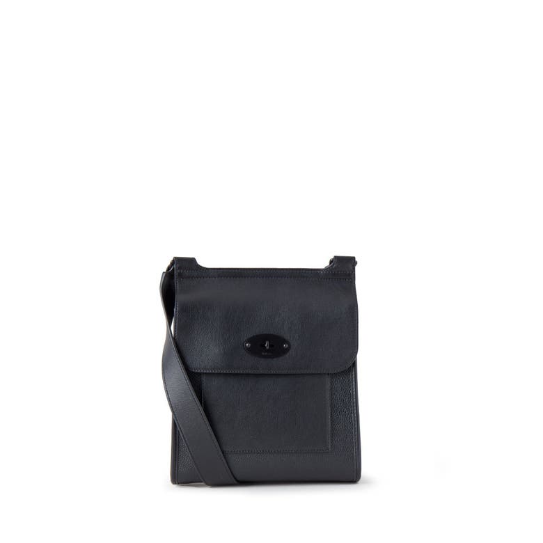 Shop Mulberry Antony Eco Scotchgrain Crossbody Bag In Black