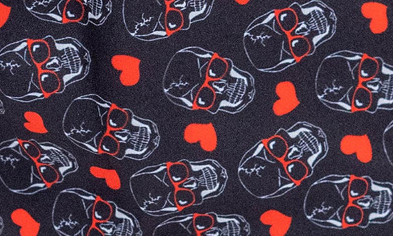 Maceoo Swim Lion Skull Heart Swim Trunks In Black
