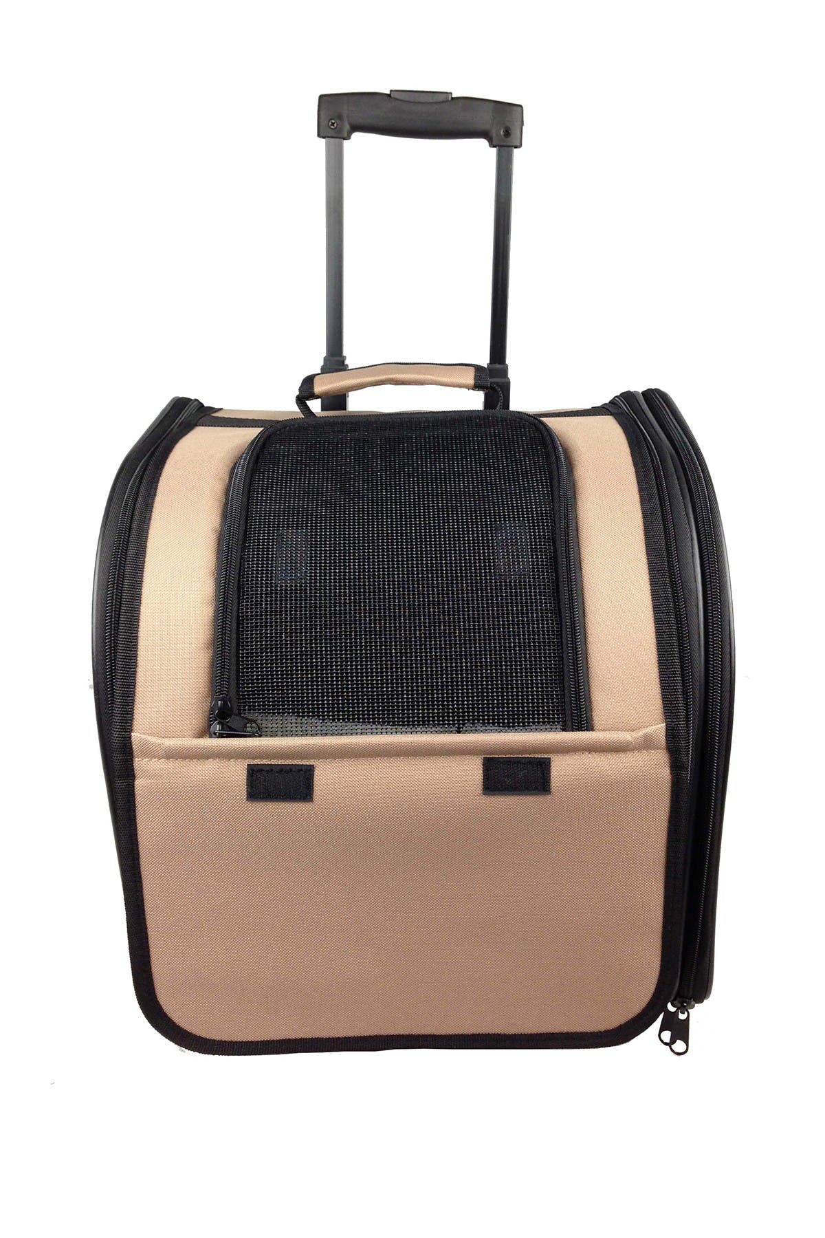 Pet Life Brown Wheeled Airline Approved Travel Pet Carrier | ModeSens