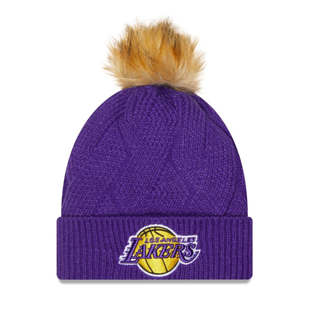 lakers beanie pom