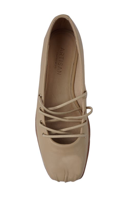 Shop Artisan Crafted By Zigi Quinn Flat In Beige Leather