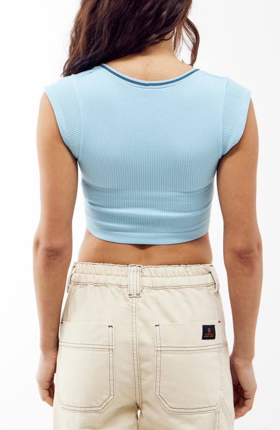 Shop Bdg Urban Outfitters Going For Gold Crop Top In Blue