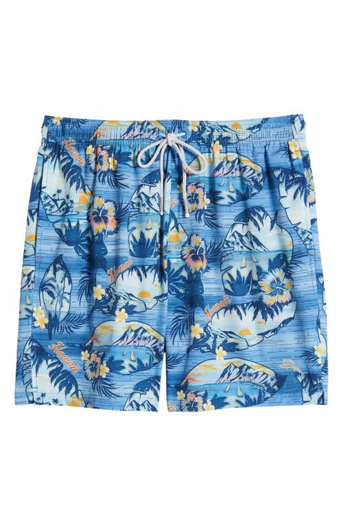 Shop Tommy Bahama Naples Ocean Echos Swim Trunks In Pool Tile