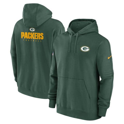 Nike Men's Green Bay Packers Sideline Club Pewter Grey Pullover Hoodie