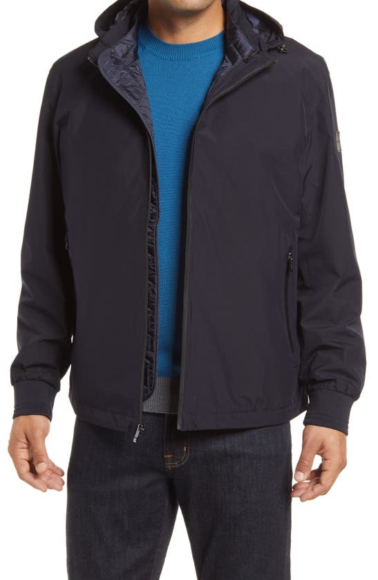 BUGATCHI WATER REPELLENT HOODED JACKET