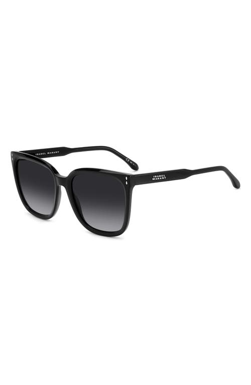 Isabel Marant In Love 57mm Gradient Square Sunglasses In Black/grey Shaded