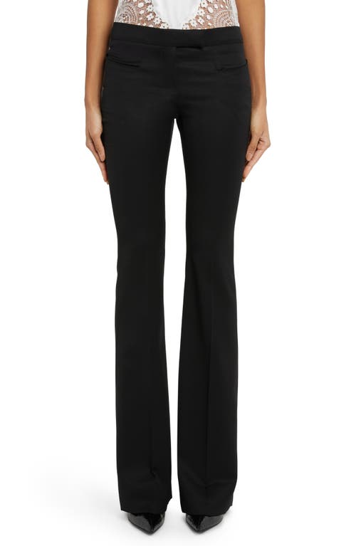 TOM FORD Virgin Wool Barathea Flare Leg Black at Nordstrom, Us