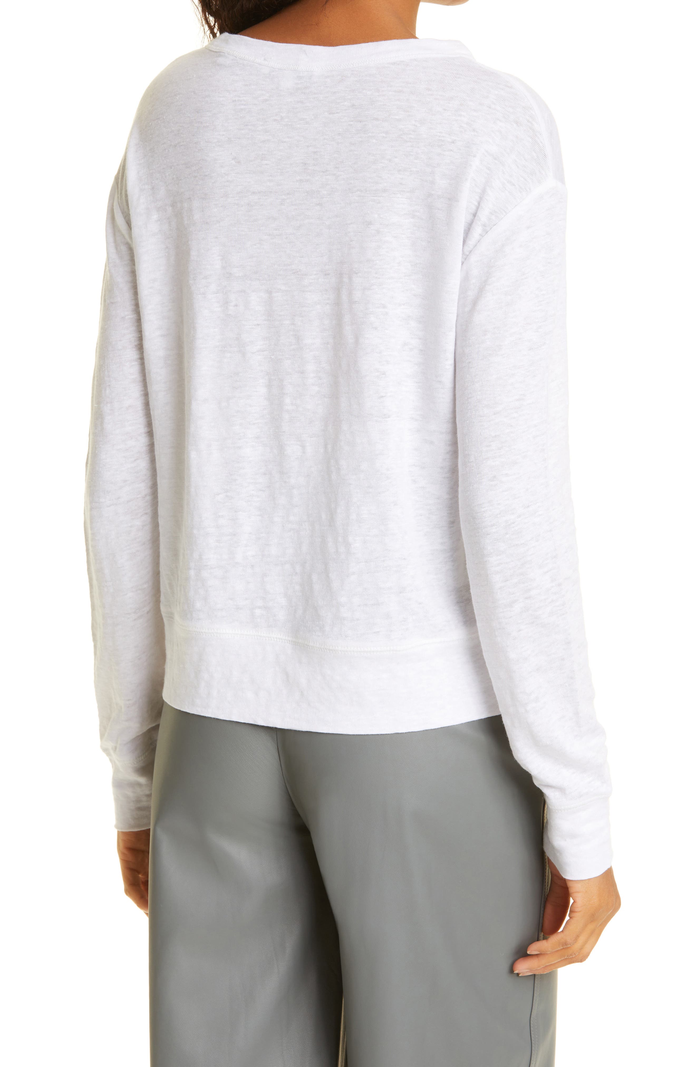 Vince Long Sleeve Linen Top | Nordstrom