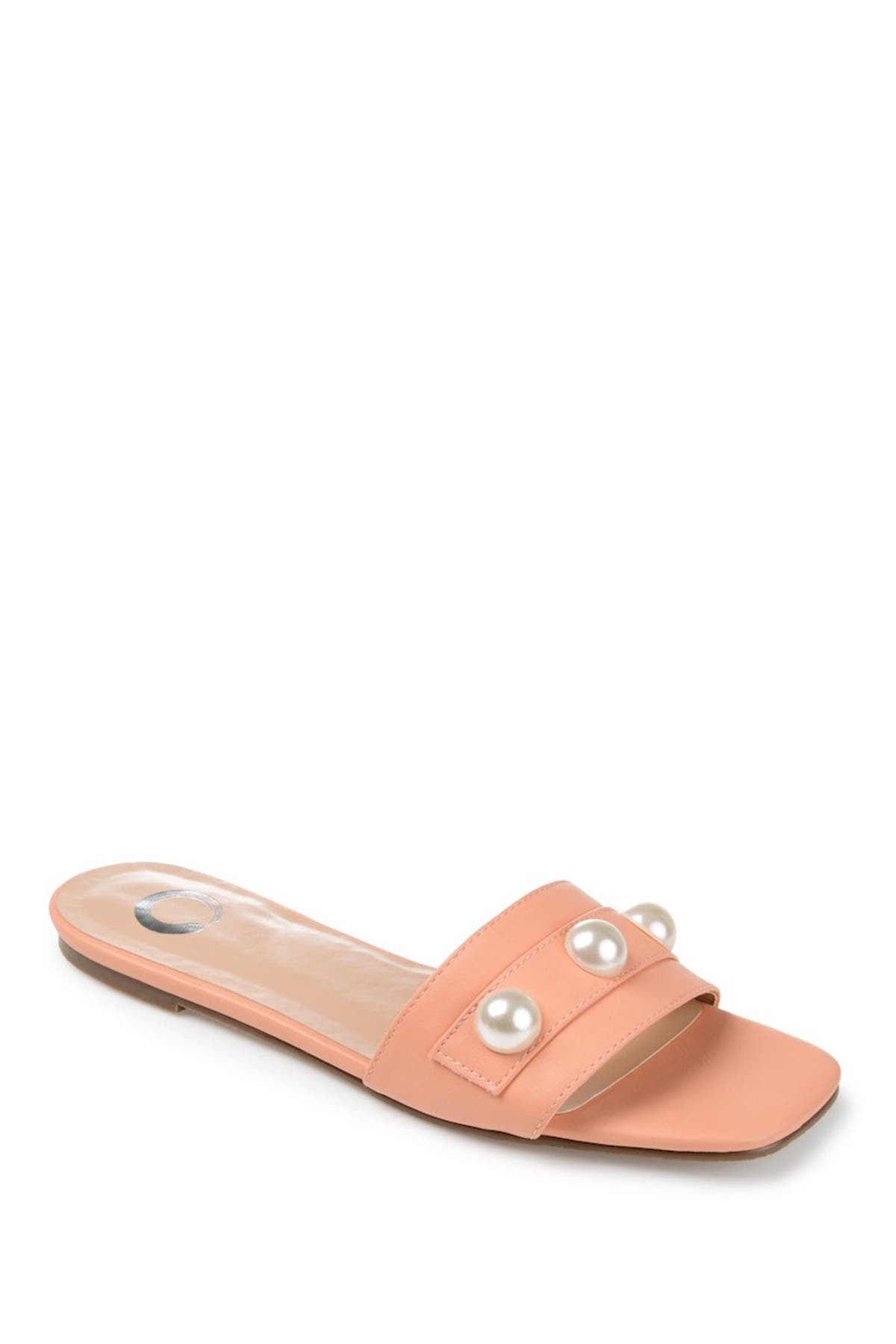 JOURNEE COLLECTION JOURNEE LEONIE PEARLY STUD SLIDE SANDAL,052574853940