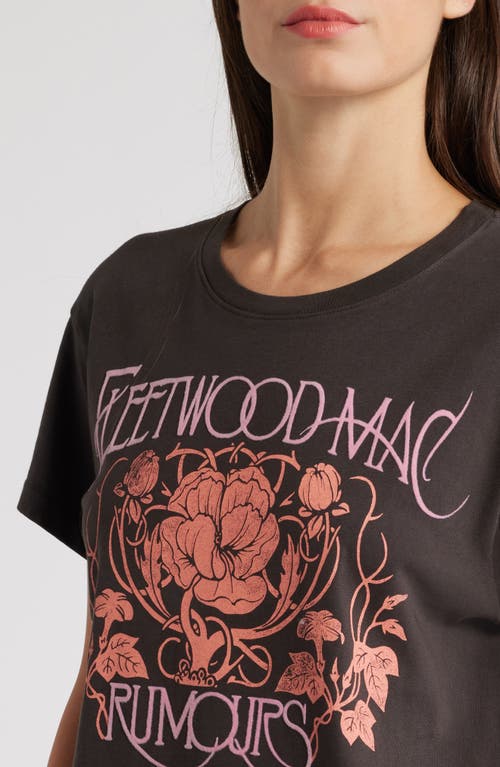 Shop Daydreamer Fleetwood Mac Rumours Cotton Graphic T-shirt In Washed Black