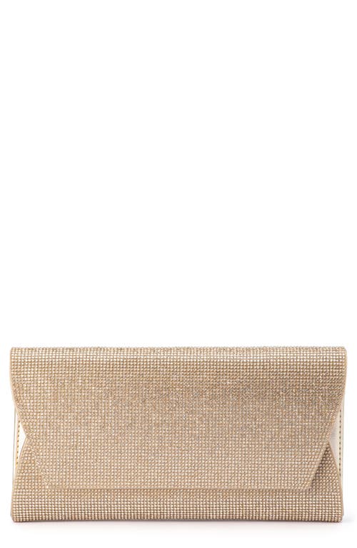 Shop Olga Berg Stacey Crystal Clutch In Gold