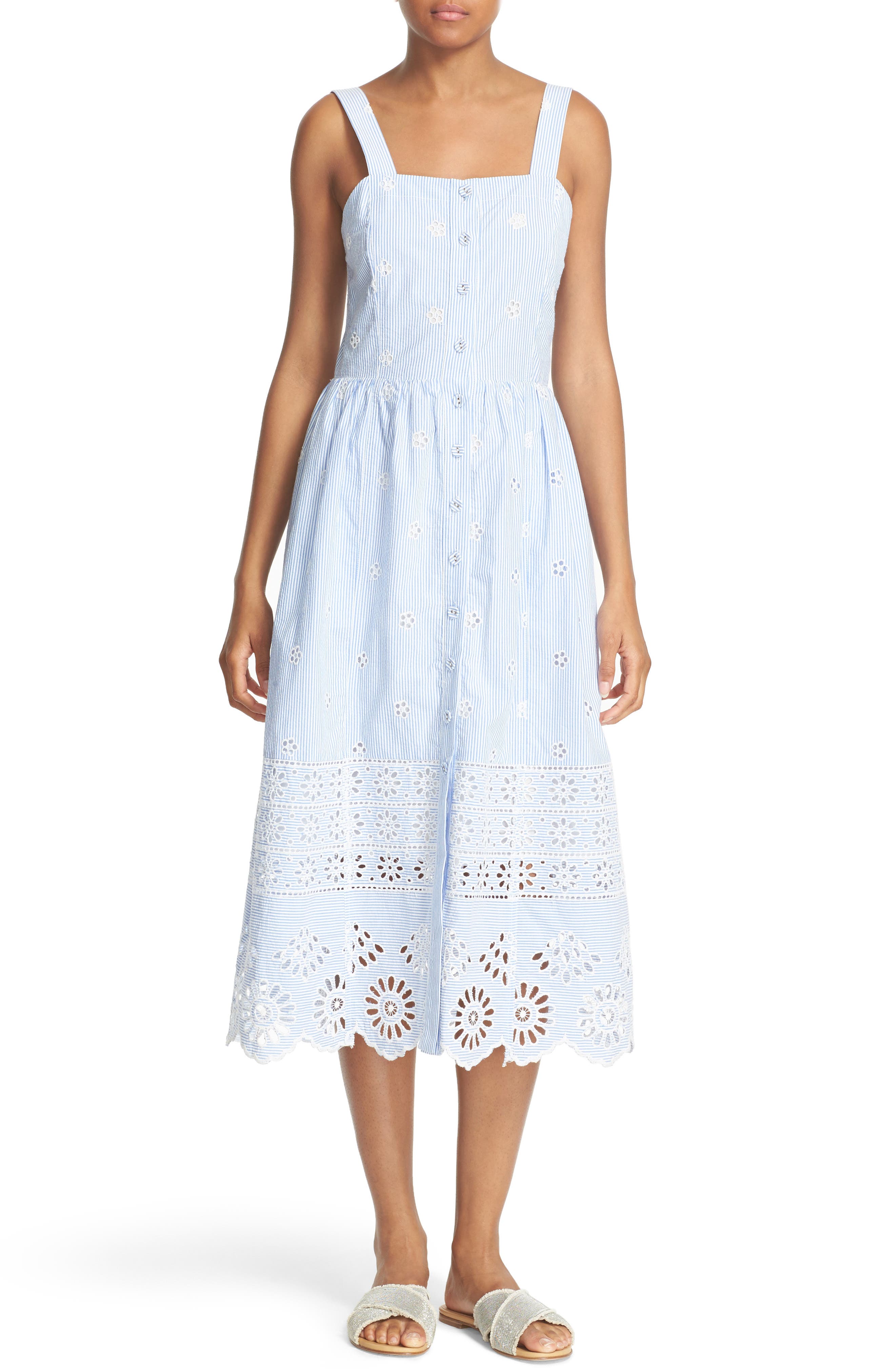Sea Exploded Eyelet Stripe Sundress Nordstrom