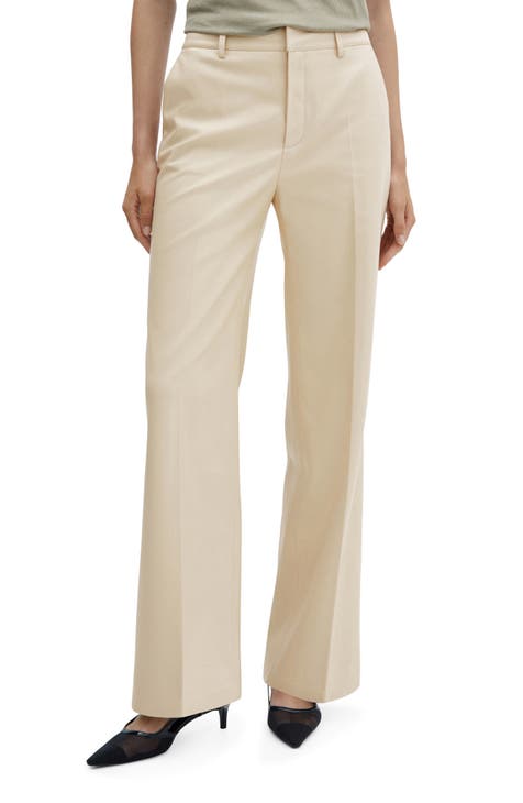 Faux leather trousers Color beige - SINSAY - YZ440-08X