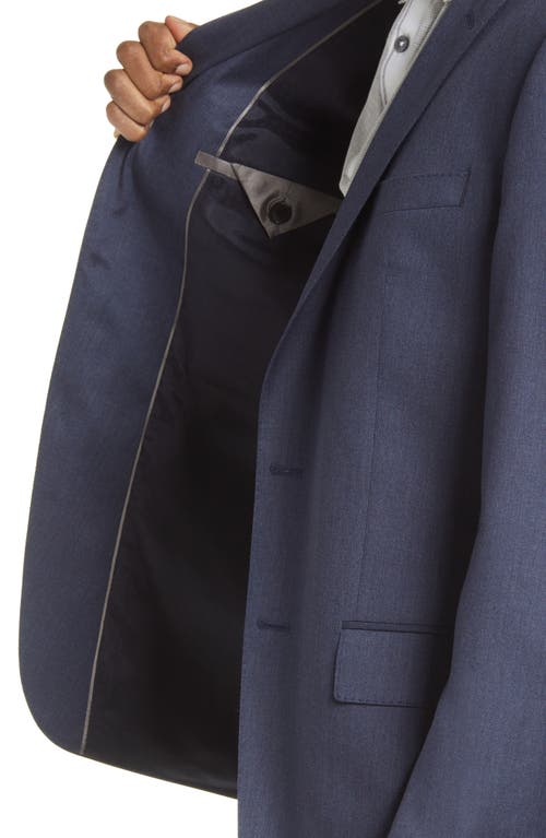 Hugo Boss Boss Slim Fit Solid Wool Suit Jacket In Open Blue