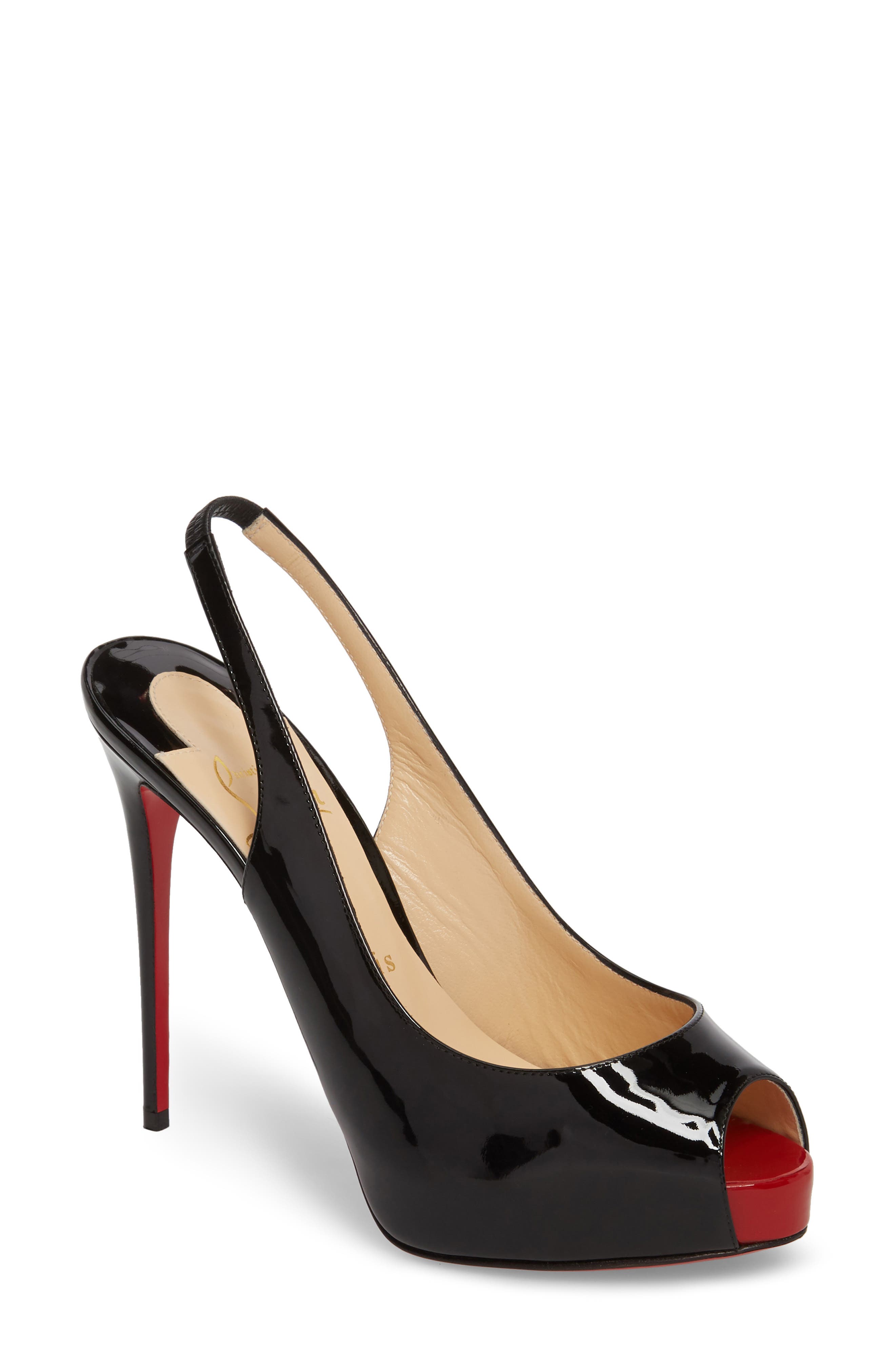 Christian Louboutin Private Number Peep Toe Pump, Black