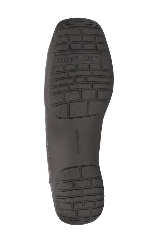 Shop Easy Street Purpose Comfort Flat In Brown Patent Croco