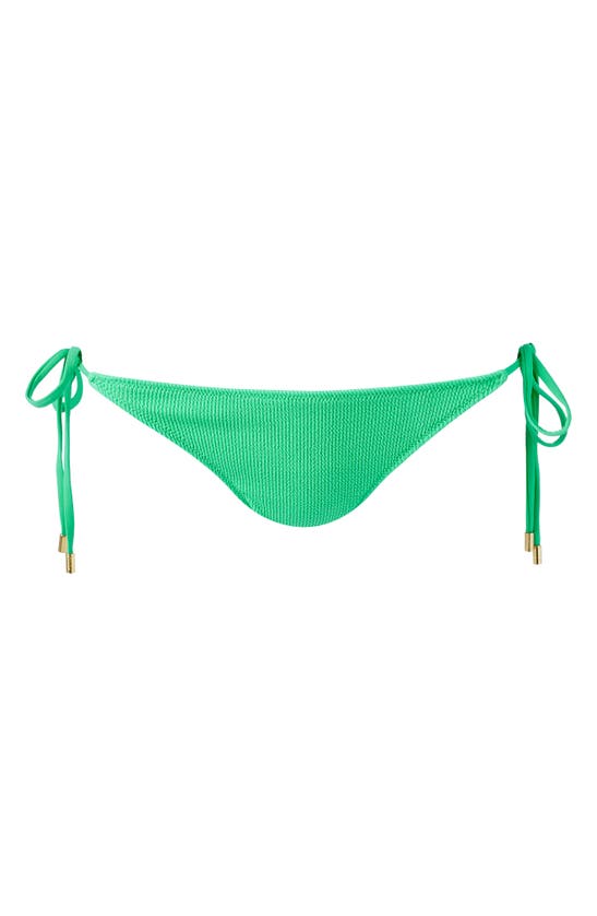 Shop Melissa Odabash Melbourne Side Tie Bikini Bottoms In Green Ridges