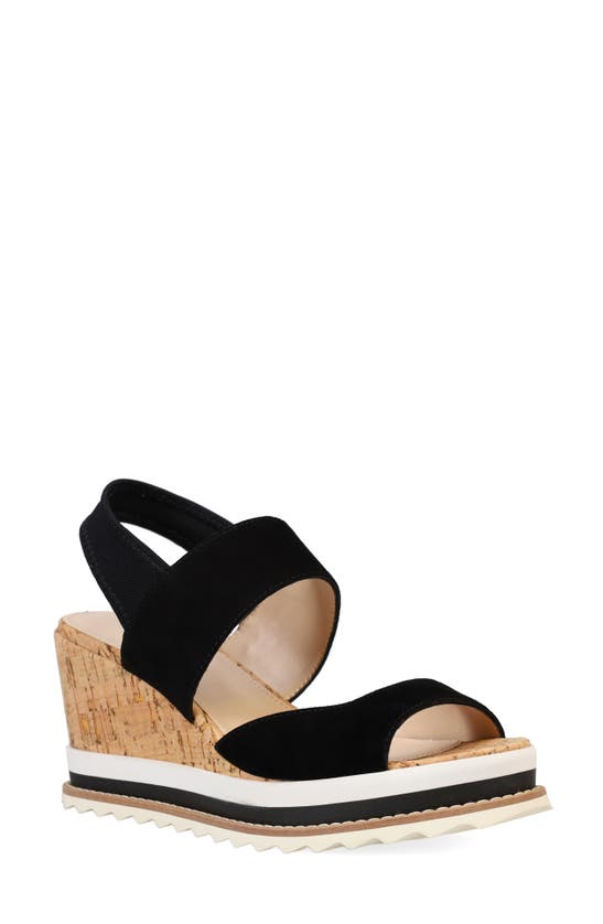 Shop Pelle Moda Winta Platform Wedge Sandal In Black