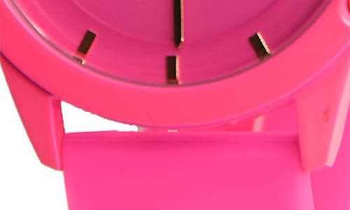 Shop Spgbk Watches Sunnyside Silicone Strap Watch, 42mm In Hot Pink/gold