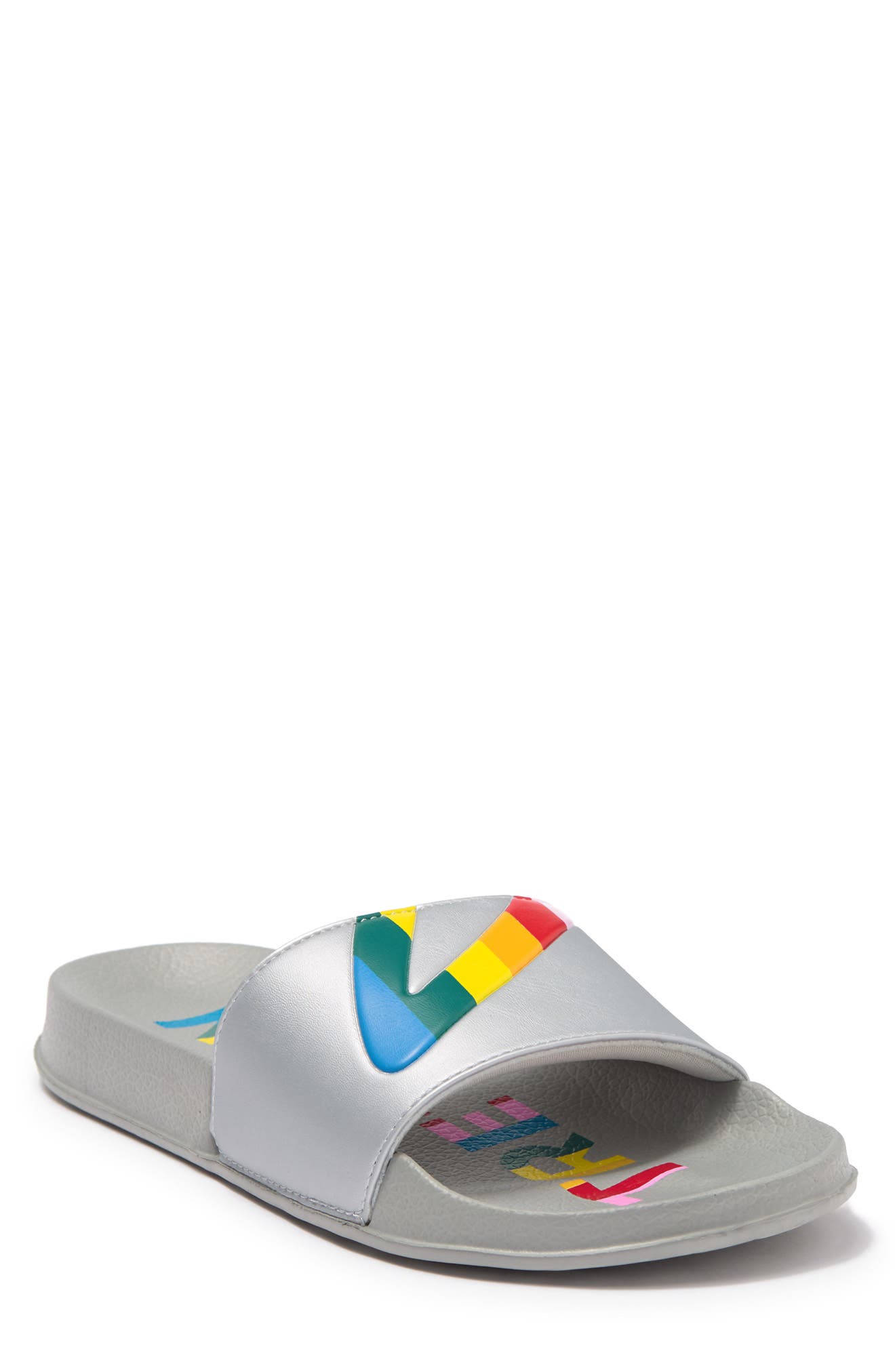 Tretorn Tragrant Slide Sandal In Silver/rainbow