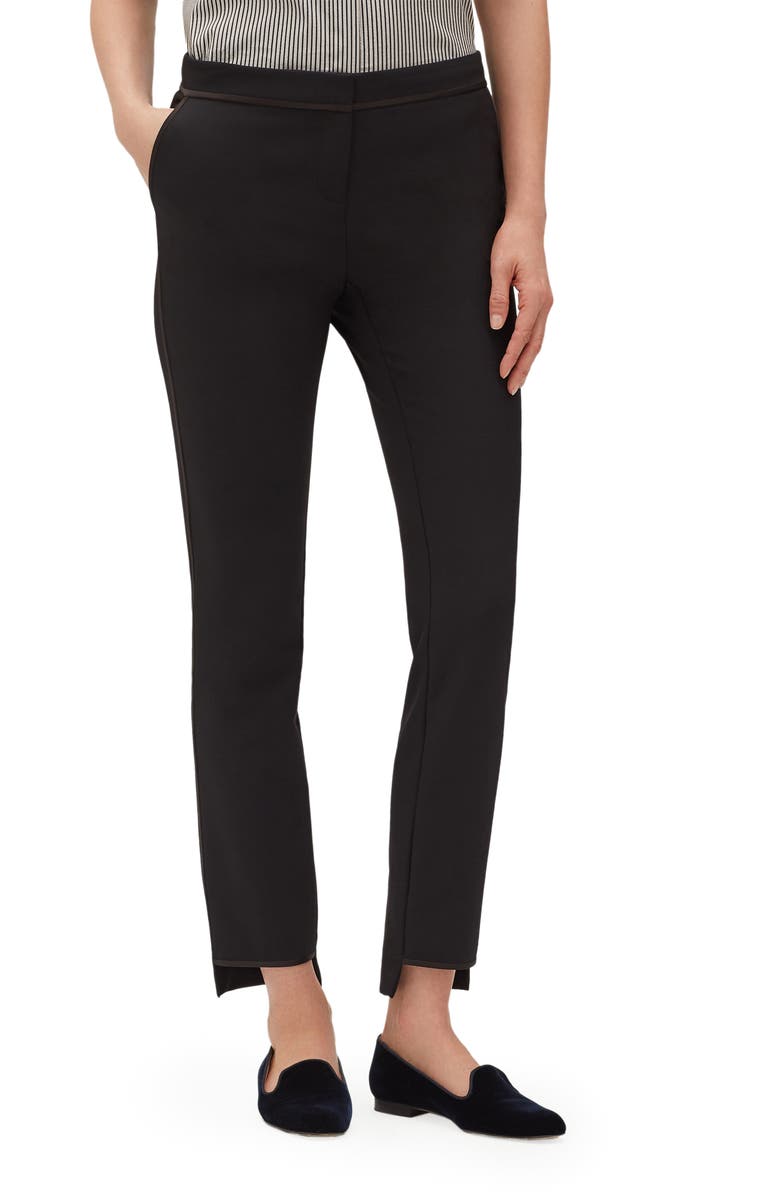 Lafayette 148 New York Manhattan Acclaimed Stretch Step Hem Slim Pants