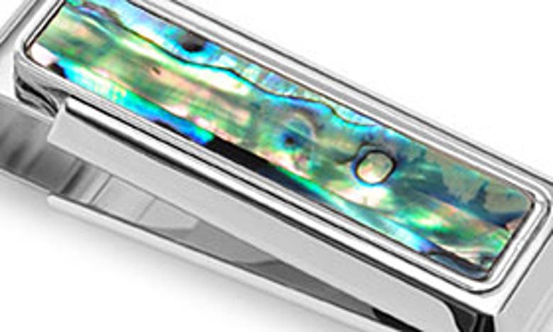 M Clip Mother-of-pearl Inlay Money Clip In Green