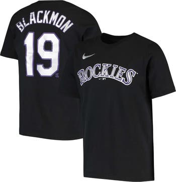 Nike Youth Nike Charlie Blackmon Black Colorado Rockies Player Name &  Number T-Shirt