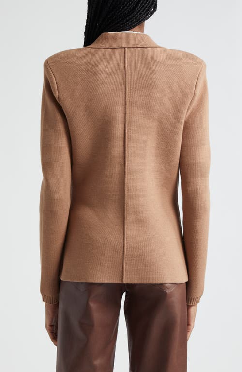 Shop L Agence L'agence Lacey Knit Blazer In Hazelnut