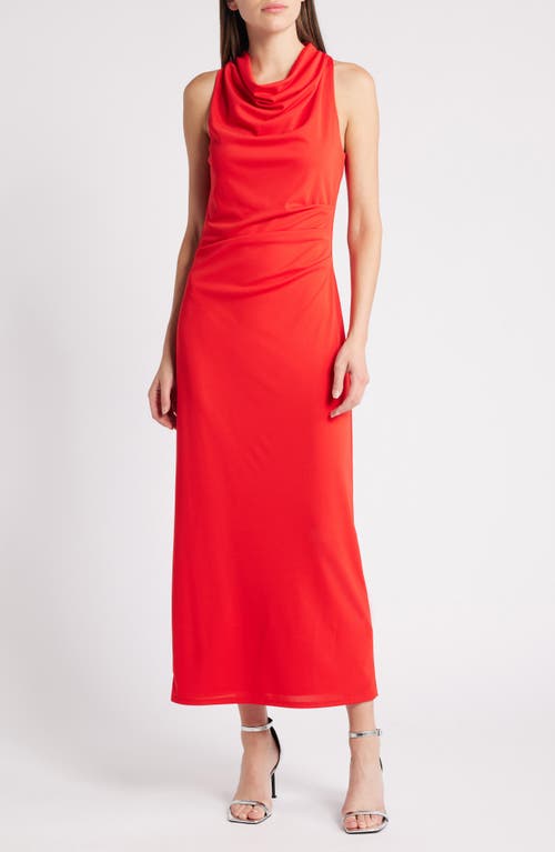 Shop Wayf The Georgina Cowl Neck Gown In Red