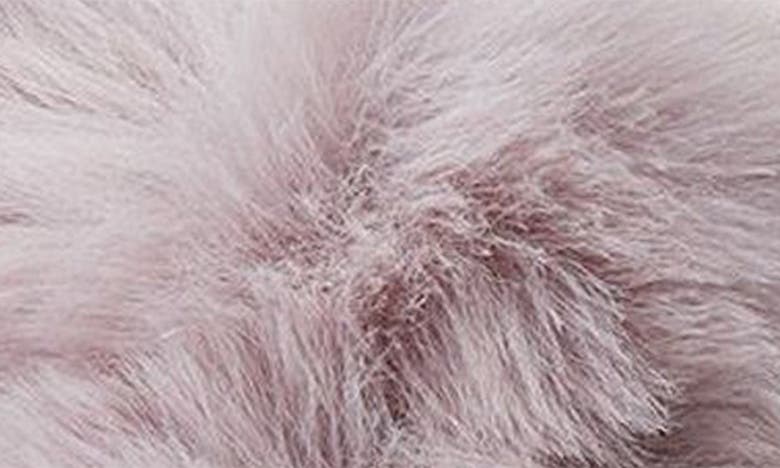 Memoi Luxe Faux Fur Pom Memory Foam Slipper In Lavender