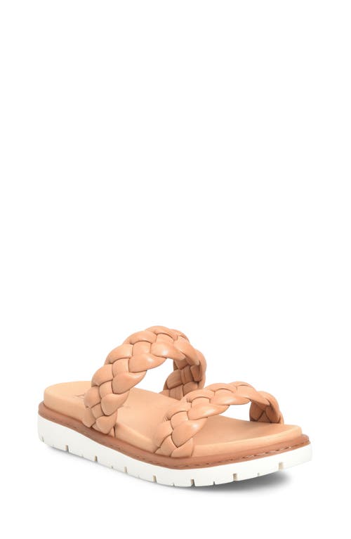 Freesia Braided Slide Sandal in Light Brown