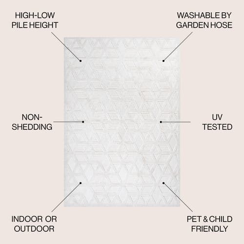 Jonathan Y Talaia Neutral Geometric Indoor/outdoor Area Rug In Ivory