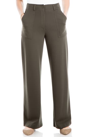 Max Studio Easy Wide Leg Ponte Pant In Loden-loden