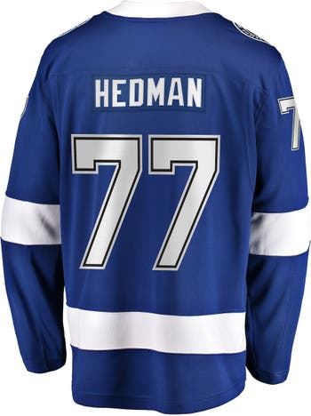 FANATICS Men's Fanatics Branded Victor Hedman Blue Tampa Bay Lightning Home  Premier Breakaway Player Jersey