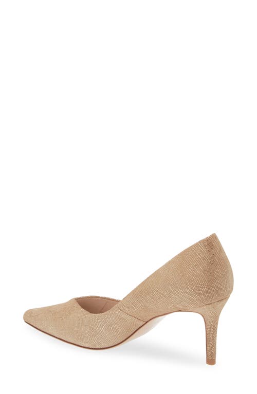 Shop Koko + Palenki Franky Pointed Toe Pump In Gold Twinkle Leather