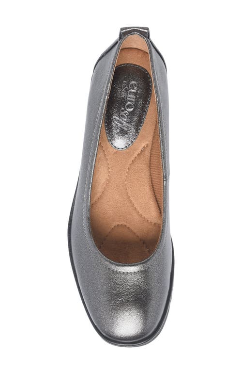 Eurosoft Darcie Wedge Flat In Pewter