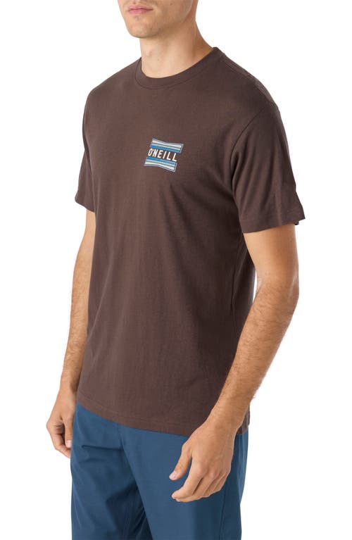 Shop O'neill Working Stiff Graphic T-shirt In Seal Brown