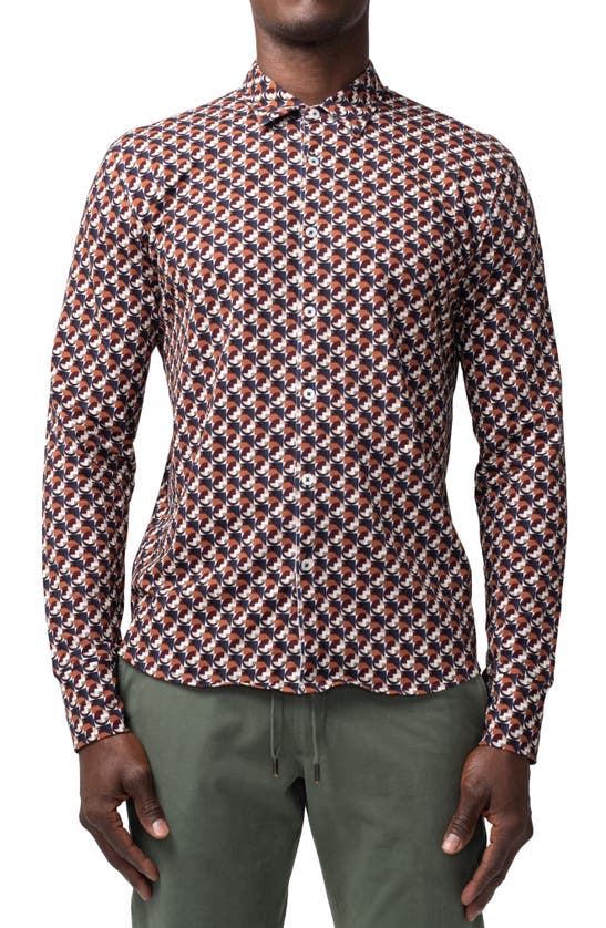 Good Man Brand Flex Pro Lite On-point Button-up Shirt In Bombay Optical Geo