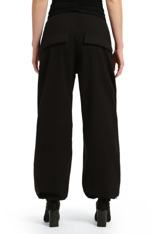 Mavi Jeans Hill Ankle Wide Leg Cargo Pants In Dark Smoke Move