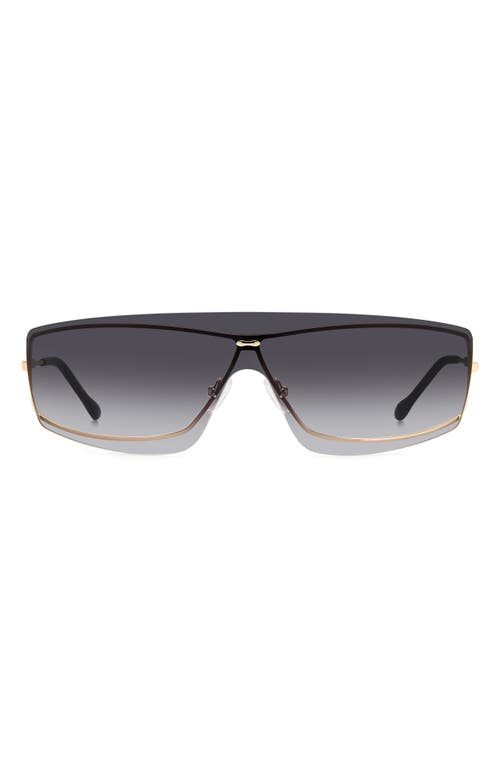 Isabel Marant 99mm Gradient Oversize Shield Sunglasses in Gold Black/Grey Shaded at Nordstrom