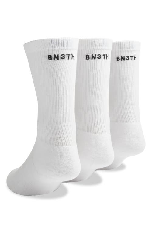 Bn3th 3-pack Classic Crew Socks In White