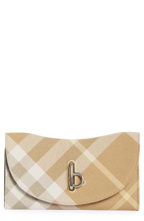 burberry Rocking Horse Check Continental Wallet in Flax at Nordstrom