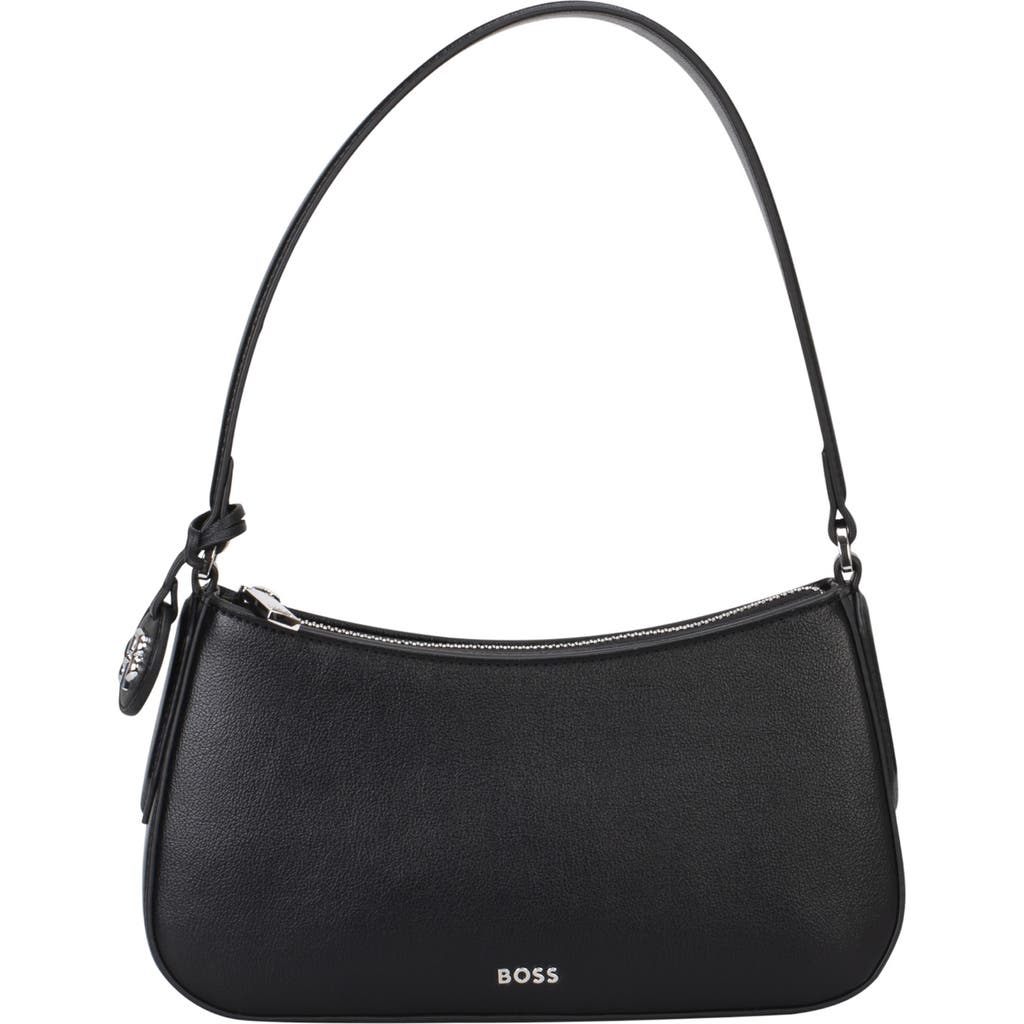 Hugo Boss Hugo Liriel Faux Leather Hobo Bag In Black