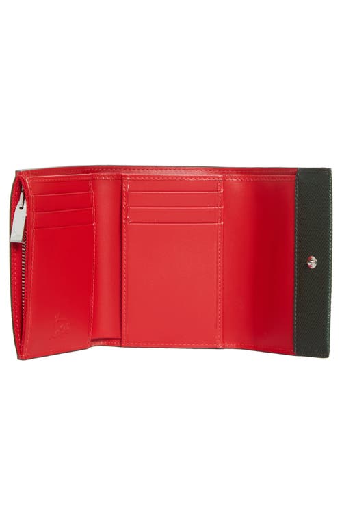 Shop Christian Louboutin Groovy Calfskin Trifold Wallet In Tennessee/tennessee