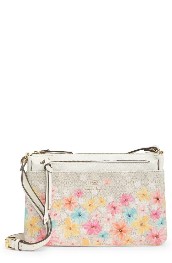 Nanette Lepore Mirabel Faux Leather Crossbody In Floral Logo | ModeSens