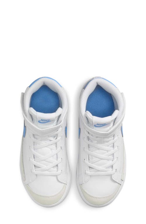 Shop Nike Kids' Blazer Mid '77 High Top Sneaker In White/royal Pulse