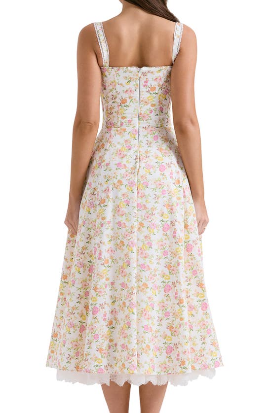 House Of Cb Rosalee Floral Stretch Cotton Petticoat Dress In Floral Print