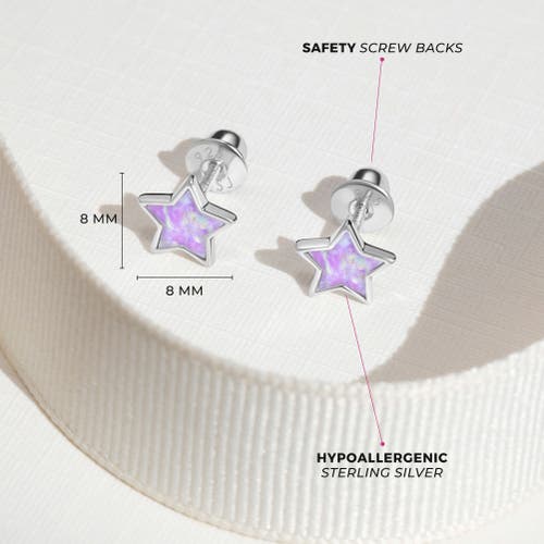 Shop In Season Jewelry Sparkle Star Earrings In Lavender