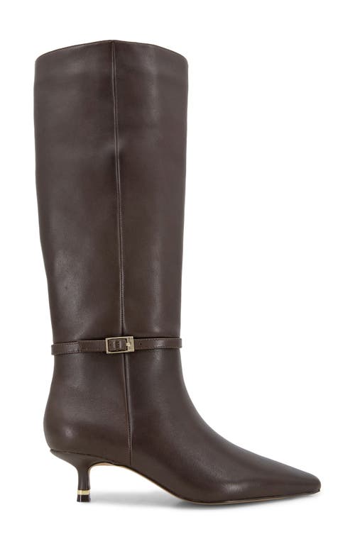 Shop Kenneth Cole Marais Knee High Boot In Chocolate Leather